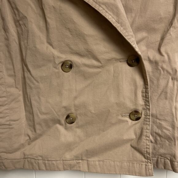 NEW Pact Organic Women S Storm Blvd Brushed Twill Double Breasted Light Jacket - Picture 5 of 11